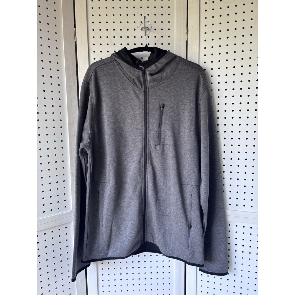 NWT Leg3nd Men's XL Gray Zip Up Active Hoodie Lightweight Zip Pockets Athleisure